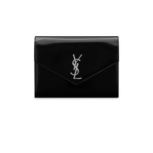 EUC Saint Laurent/YSL Cassandre Flap Pouch In Shiny Leather Clutch